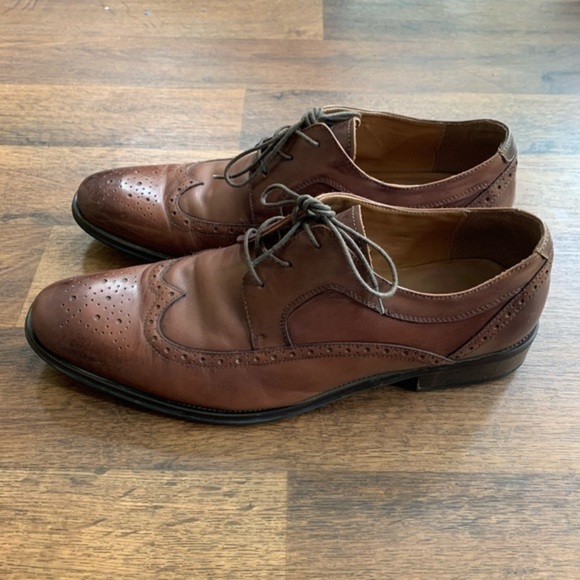 Aldo Brown Leather Oxfords - 13 - Picture 2 of 7